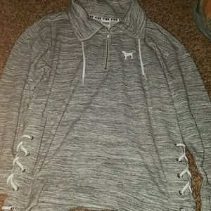 Quarter zip sweat shirt